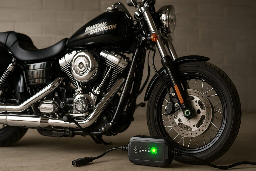 ハーレーの充電器を繋ぎっぱなしは安全？：バッテリーテンダーが緑に点滅する場合