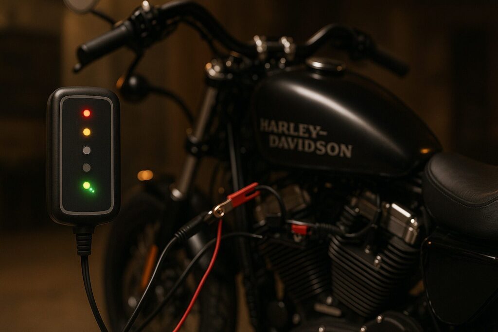 ハーレーの充電器を繋ぎっぱなしは安全？：バッテリー充電器が点滅の意味
