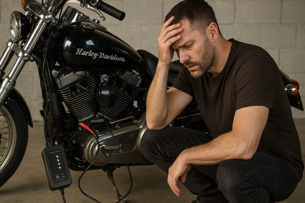 ハーレーの充電器を繋ぎっぱなしは安全？：バッテリーの充電がされない時の確認