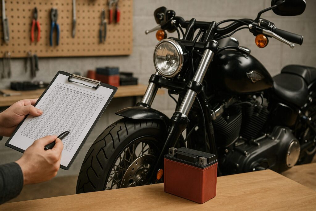 ハーレーのバッテリー交換の全知識|寿命から費用相場まで徹底解説:バッテリー適合表の確認ポイント
