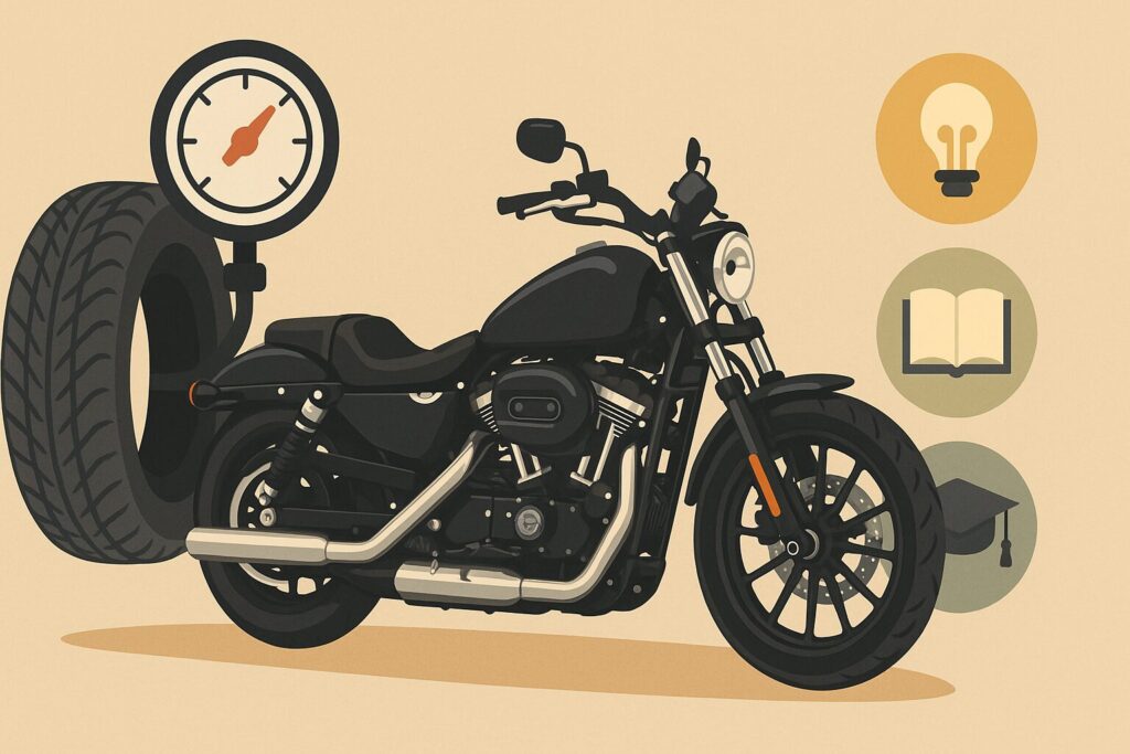 ハーレーのタイヤ空気圧はどこに書いてある？一覧と正しい確認方法：空気圧の適正を維持するための基本知識