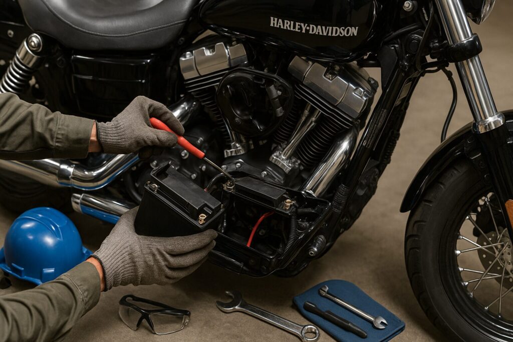 ハーレーのバッテリー交換の全知識|寿命から費用相場まで徹底解説:バッテリー交換の工具と安全対策
