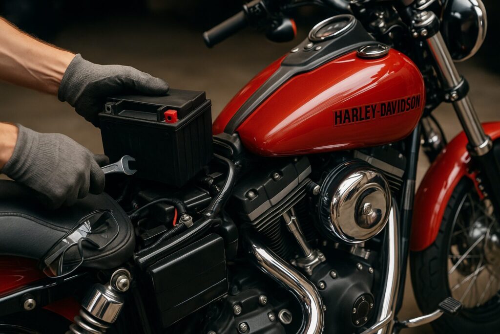 ハーレーのバッテリー交換の全知識|寿命から費用相場まで徹底解説:ダイナのバッテリー位置と外し方