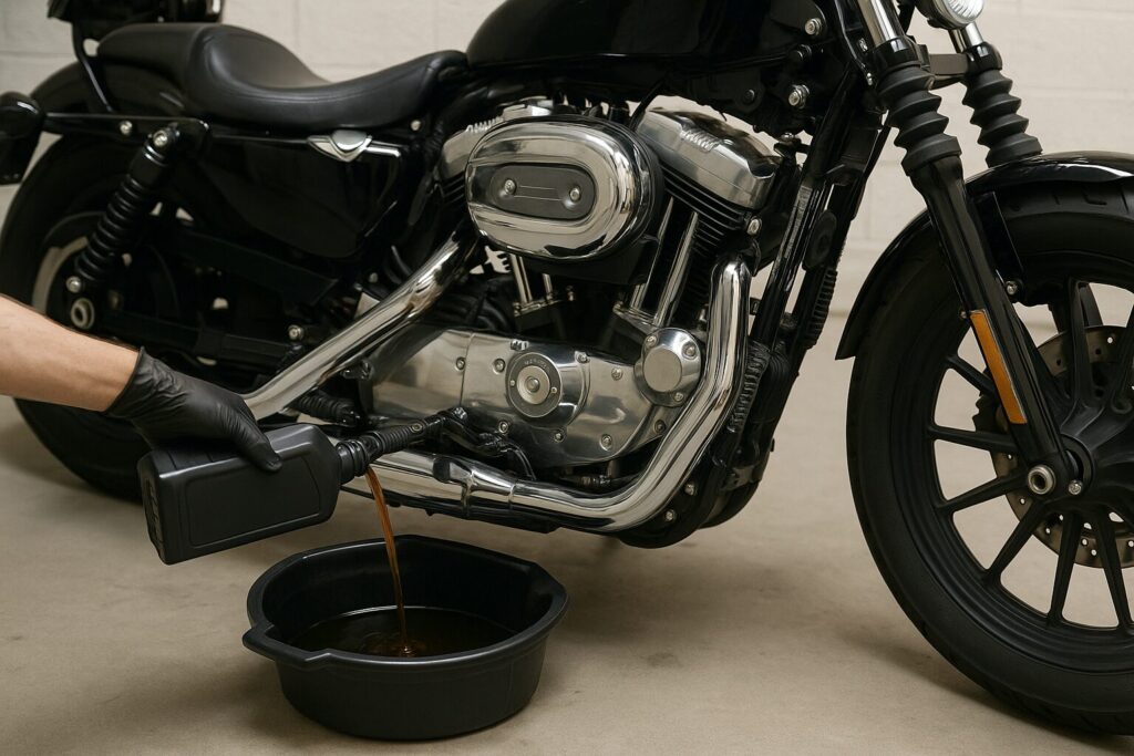 スポーツスター1200s徹底ガイド｜購入前の注意点と魅力：オイル交換の実践ポイント