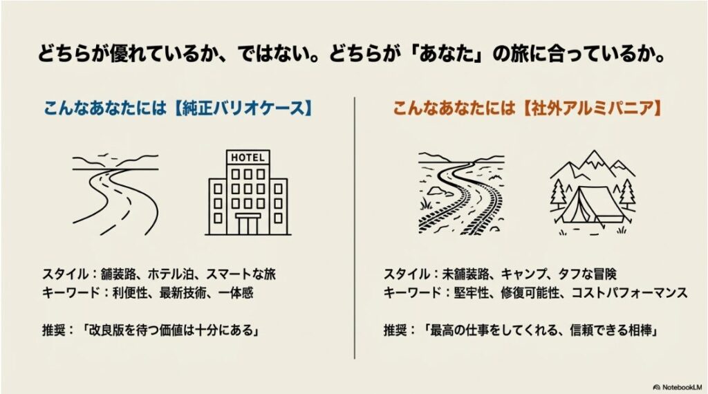 R1300GSのパニアケースを徹底研究！ホテル泊のスマートな旅とキャンプツーリングのタフな旅、それぞれのスタイルに適したケース選びの指針