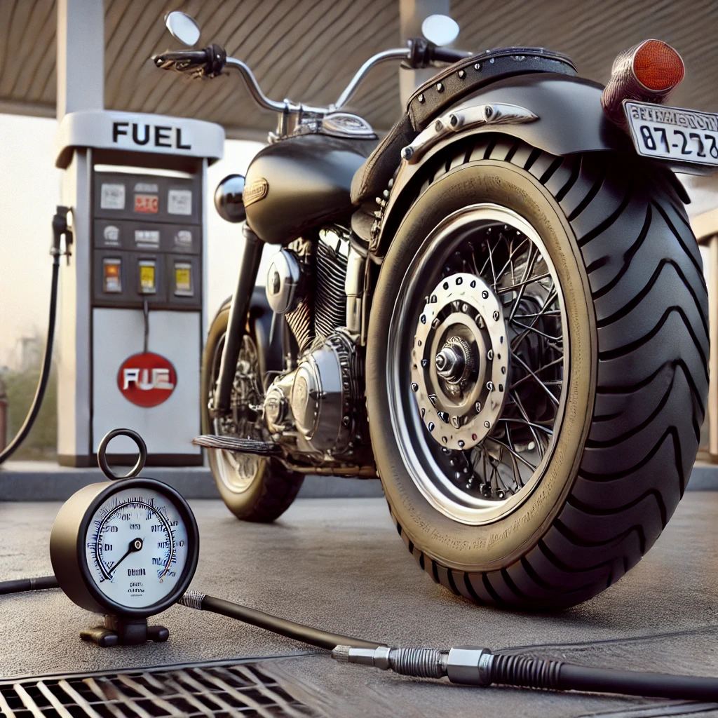 スポーツスターの空気圧の適正値と入れ方は?883や1200も解説:ガソリンスタンドでの測定