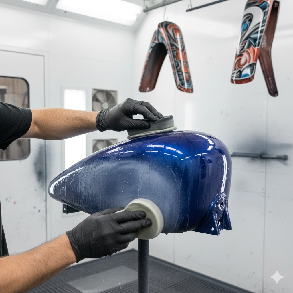 ハーレーのペイントカスタム完全ガイド!価格とデザインの種類:タンクのカスタムペイント工程