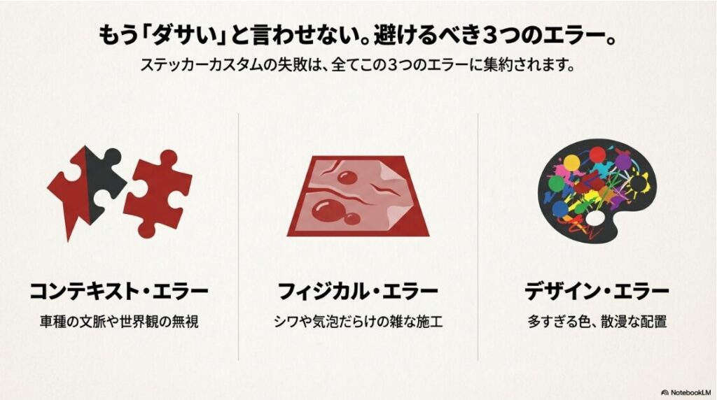 バイクのステッカーはダサい？ステッカーカスタムで避けるべき3つの失敗（文脈・施工・デザイン）
