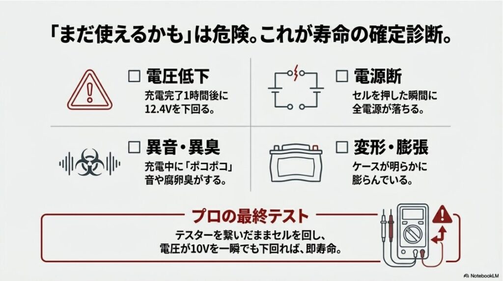 バイクのバッテリーの充電時間の目安は？電圧低下や異音・異臭などバイクバッテリーの寿命を示す危険なサイン一覧