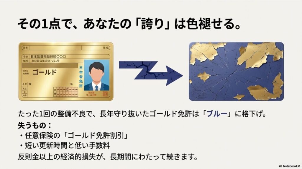 バイクのヘッドライトがつかない原因は？違反によるゴールド免許喪失と保険割引への影響