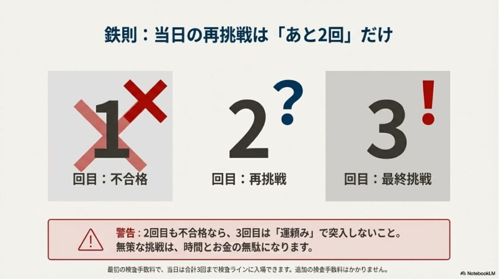 バイクのユーザー車検に初めて落ちた！ユーザー車検の当日再検査は初回を含めて3回までというルールと無策な挑戦への警告