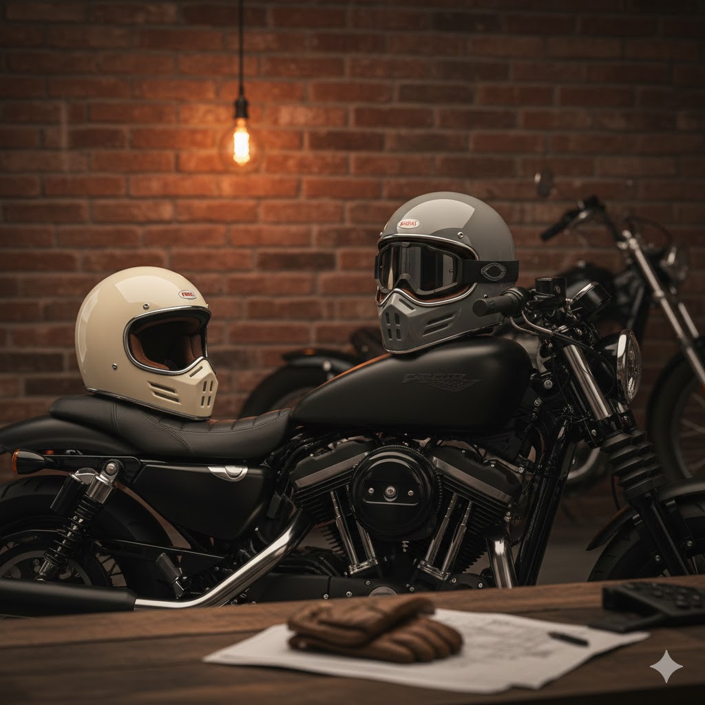ハーレーに合うヘルメットは?フルフェイス決定版!厳選モデル:ビンテージ風デザインの魅力を解説