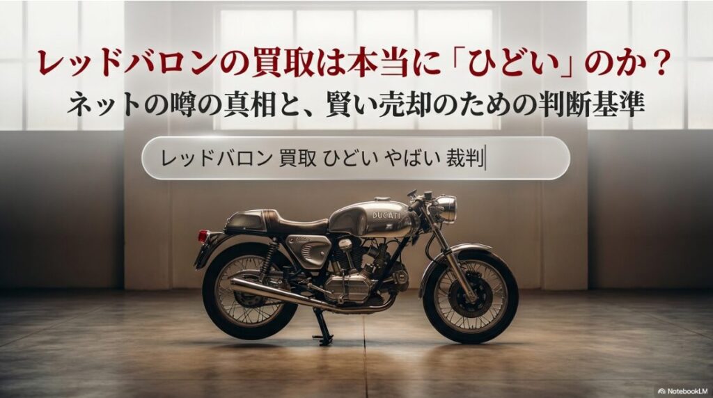 レッドバロンの買取は本当にひどいのか？ネットの噂と賢い売却判断基準の表紙イメージ