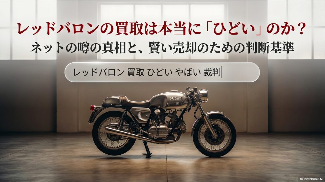 レッドバロンの買取は本当にひどいのか？ネットの噂と賢い売却判断基準の表紙イメージ