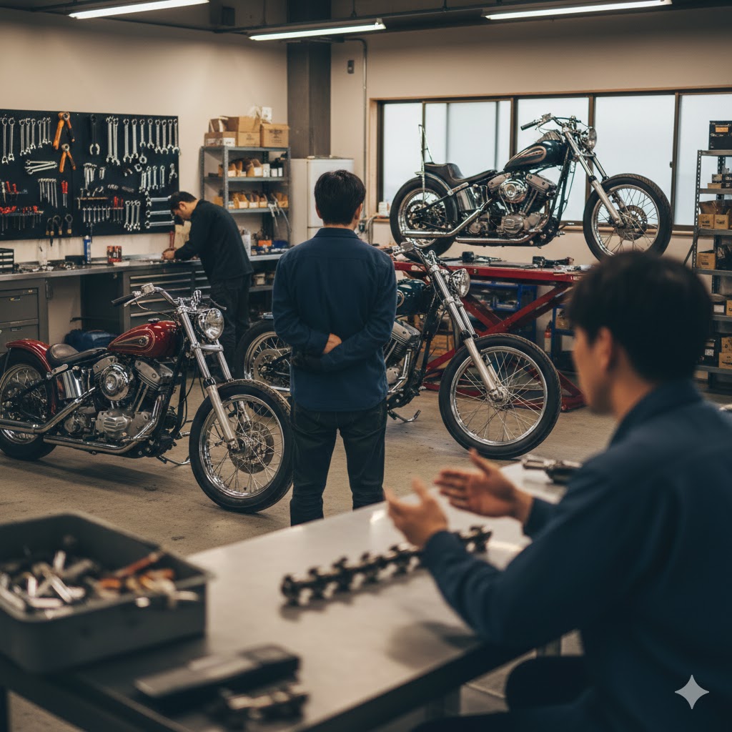 ハーレーのチョッパーカスタムの基礎と費用!購入前に知るべき全知識:信頼できるカスタムショップ探し