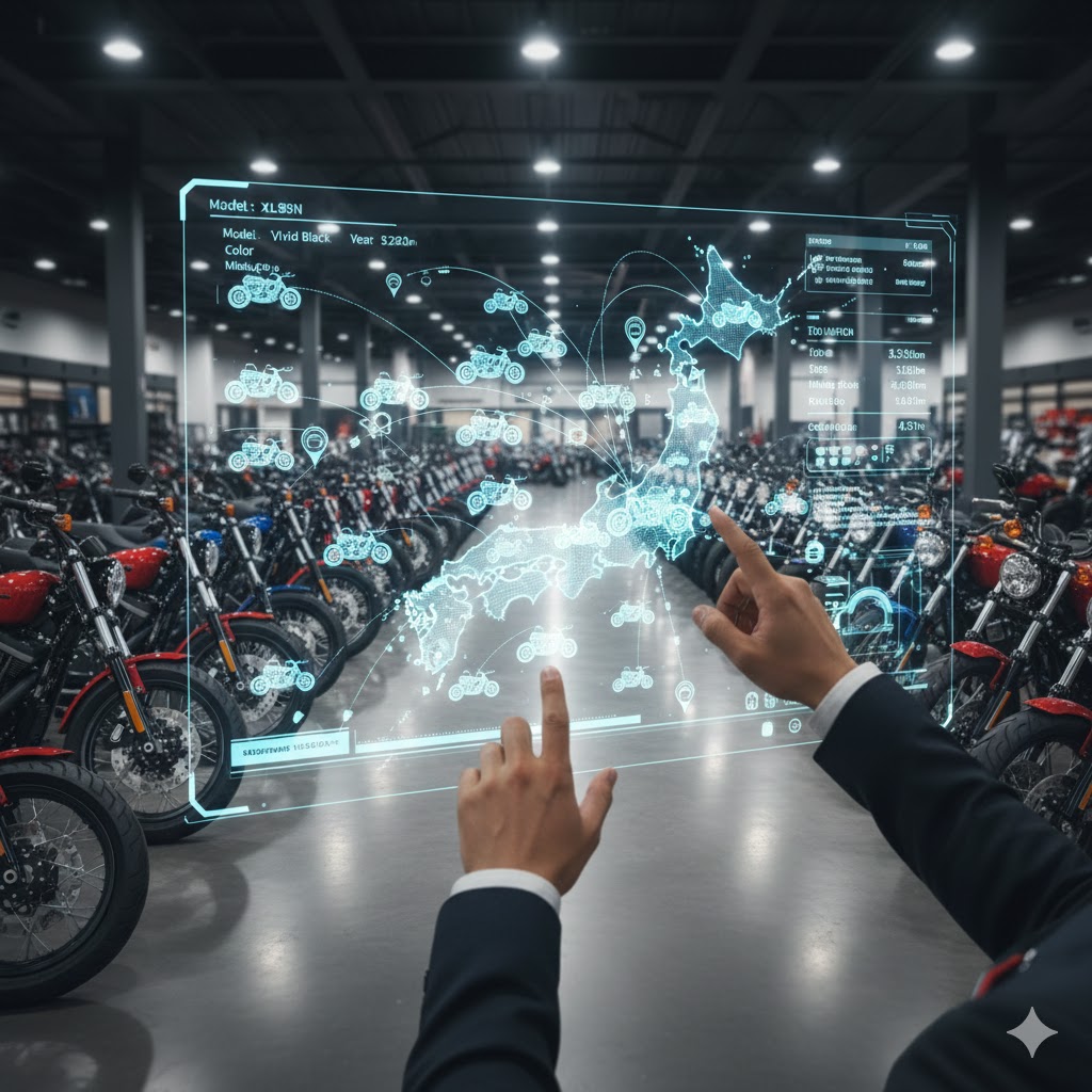 ハーレー883の中古をレッドバロンで買うべき?賢い選択肢を徹底解説:店頭で全国の中古車一覧を見るシステム